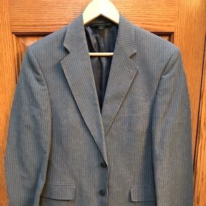 Men’s Express Light Blue/Grey Pinstripe Blazer